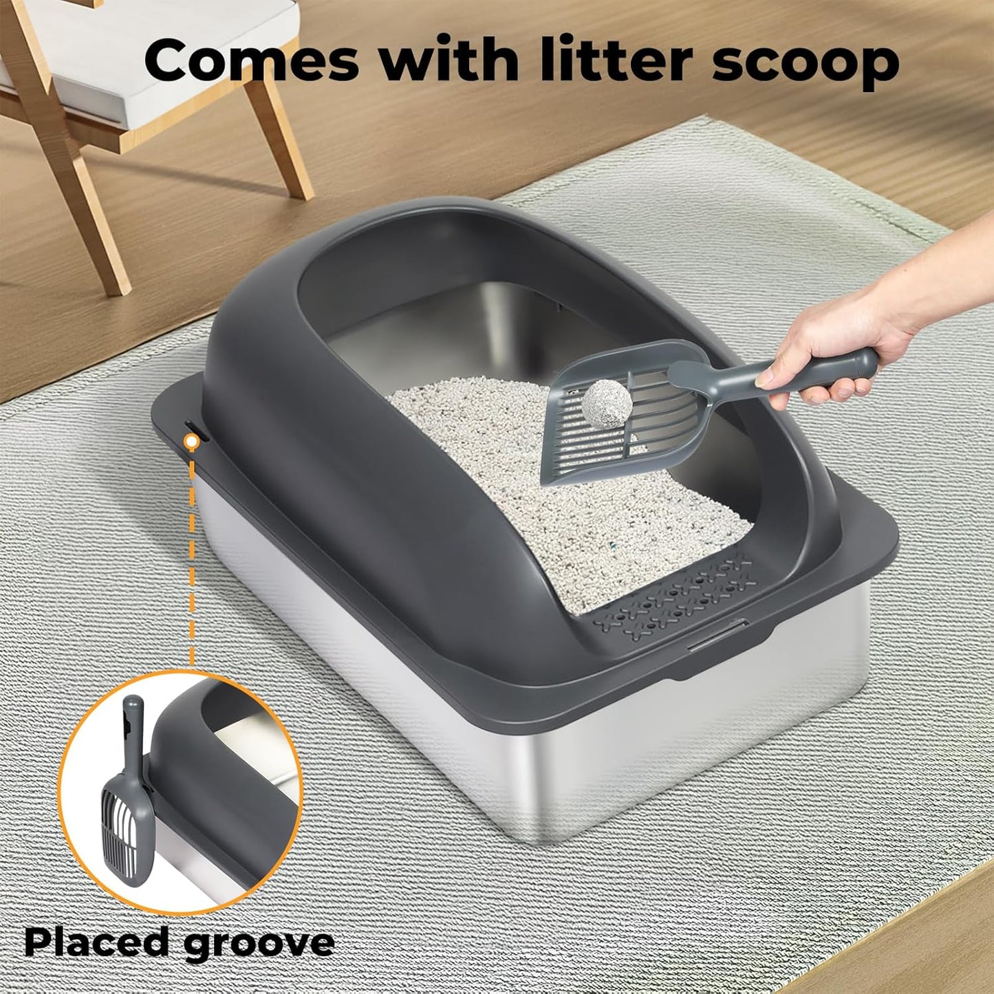 Stainless Steel Cat Litter Box