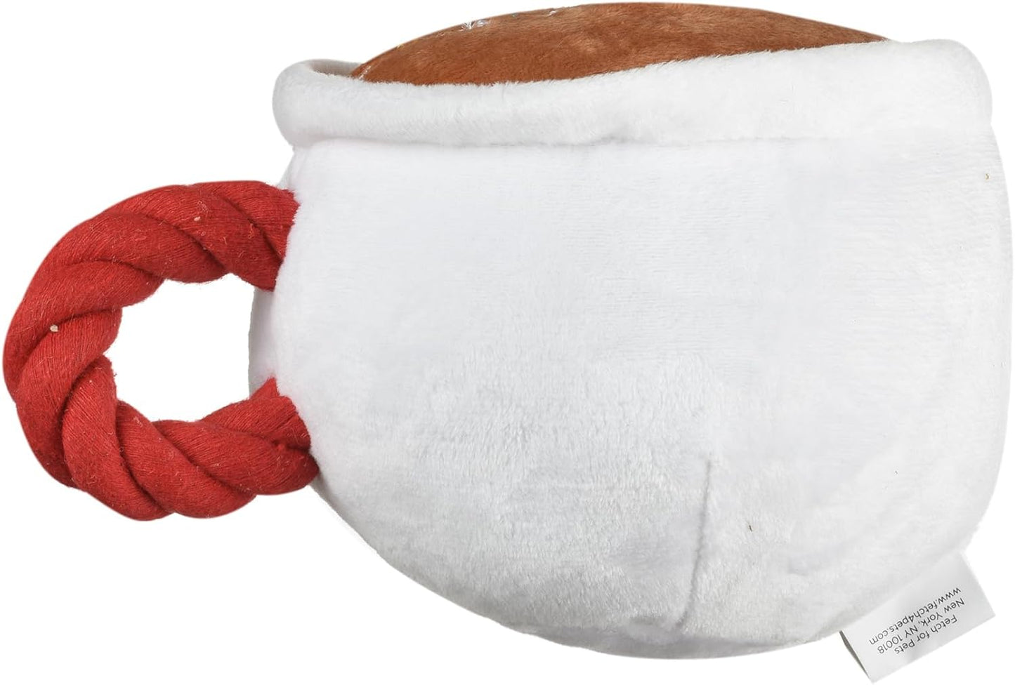 Friends the TV Show Central Perk Coffee Mug Plush Dog Toy with Rope Handle| Soft Cute Squeaky Toy for All Dogs | Stuffed Dog Toys with Squeaker Noise for Added Fun, Friends Memorabilia