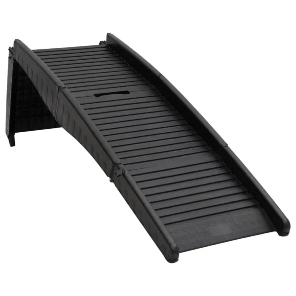 vidaXL Folding Dog Ramp Black 60.2"x15.7"x4.9" Plastic - Image 5