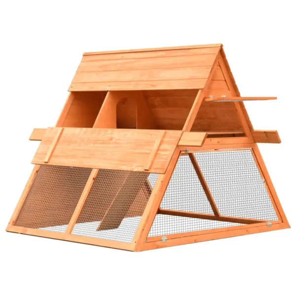 vidaXL Rabbit Hutch Solid Pine & Fir Wood 59.8"x50.4"x42.5" - Image 2