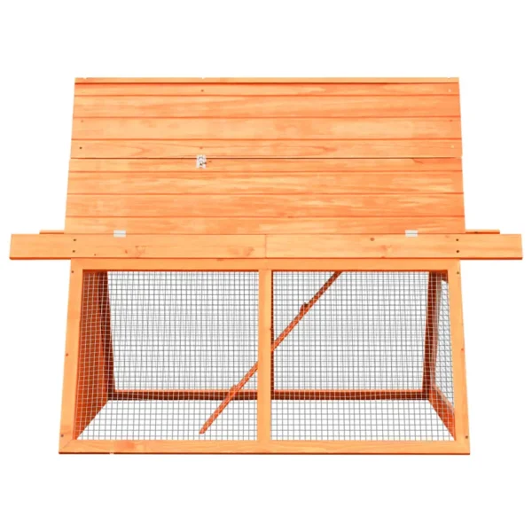 vidaXL Rabbit Hutch Solid Pine & Fir Wood 59.8"x50.4"x42.5" - Image 4