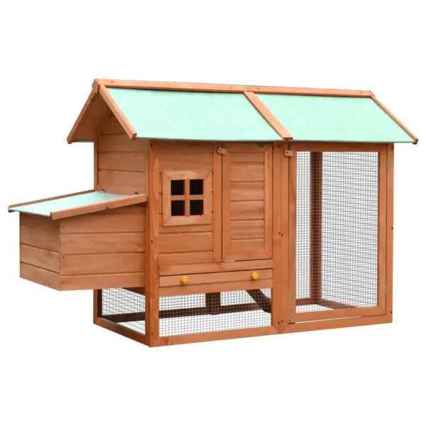 vidaXL Chicken Cage Solid Pine & Fir Wood 66.9"x31.9"x43.3" - Image 4