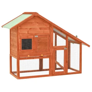 vidaXL Rabbit Hutch 55.1"x24.8"x47.2" Solid Firwood