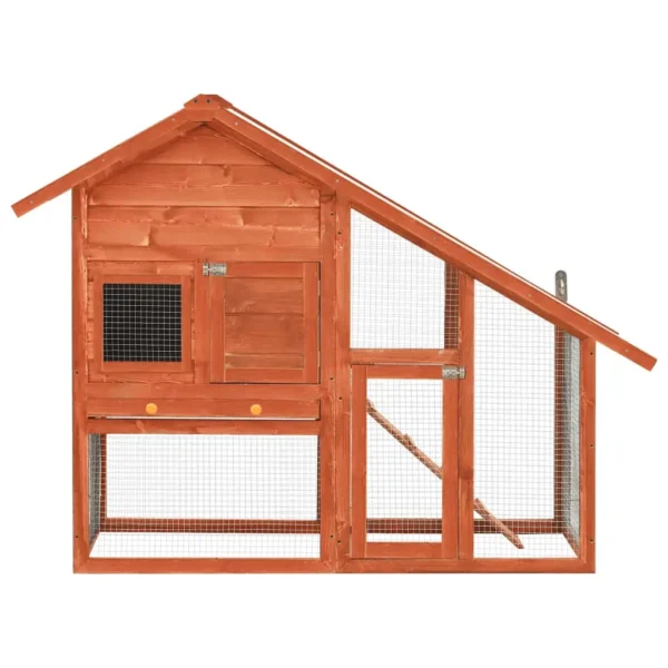 vidaXL Rabbit Hutch 55.1"x24.8"x47.2" Solid Firwood - Image 3