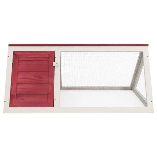 vidaXL Animal Rabbit Cage Red Wood - Image 2