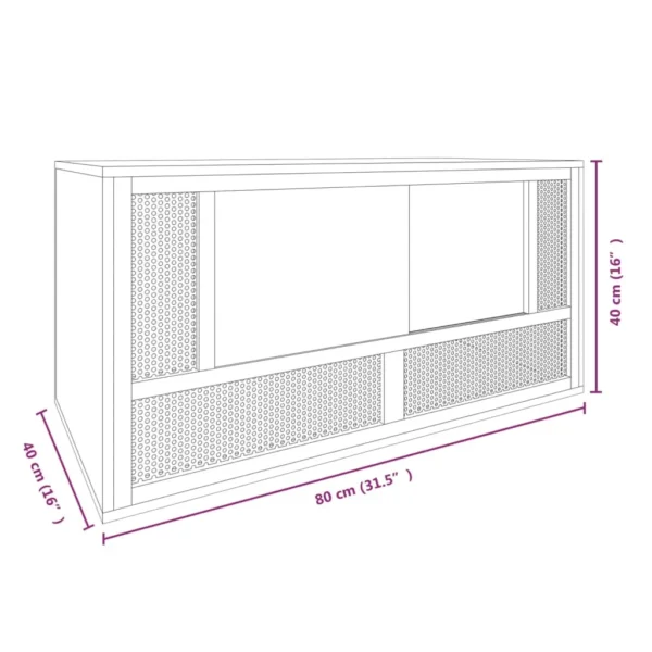 vidaXL Terrarium Engineered Wood 31.5"x15.7"x15.7" - Image 6