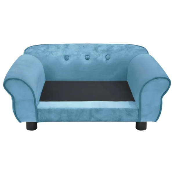 vidaXL Dog Sofa Turquoise 28.3"x17.7"x11.8" Plush - Image 6