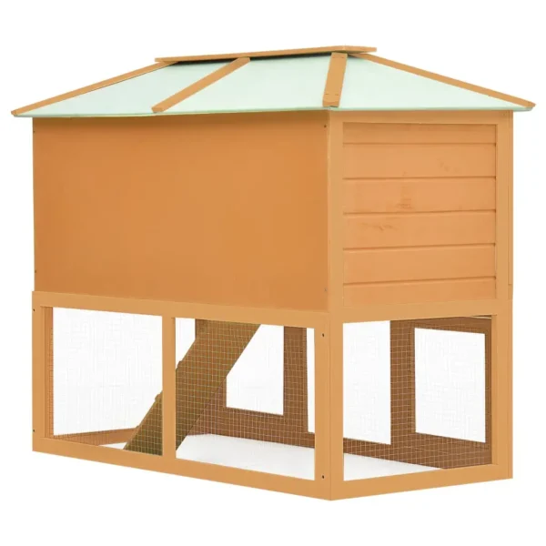 vidaXL Animal Rabbit Cage Double Floor Wood - Image 5