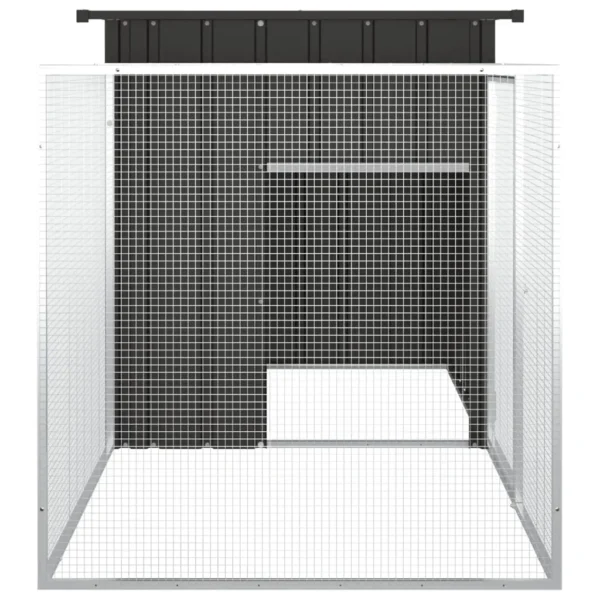 vidaXL Chicken Cage Anthracite 78.7"x35.8"x39.4" Galvanized Steel - Image 4