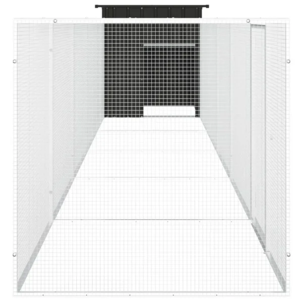 vidaXL Chicken Cage Anthracite 236.2"x35.8"x39.4" Galvanized Steel - Image 4