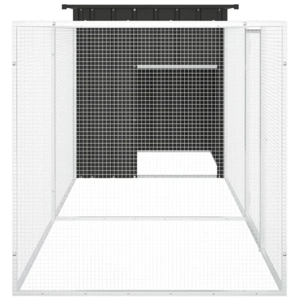 vidaXL Chicken Cage Anthracite 118.1"x35.8"x39.4" Galvanized Steel - Image 4