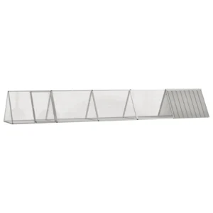 vidaXL Rabbit Cage Gray 198.6"x31.7"x28" Galvanized Steel