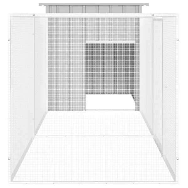 vidaXL Chicken Cage Gray 118.1"x35.8"x39.4" Galvanized Steel - Image 4