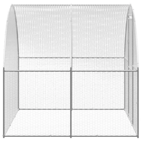 vidaXL Outdoor Chicken Coop 9.8'x39.4'x6.6' Galvanized Steel - Image 5