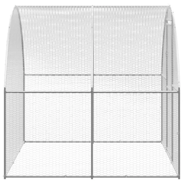 vidaXL Outdoor Chicken Coop 9.8'x39.4'x6.6' Galvanized Steel - Image 7