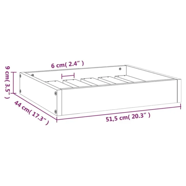 vidaXL Dog Bed 20.3"x17.3"x3.5" Solid Wood Pine - Image 8