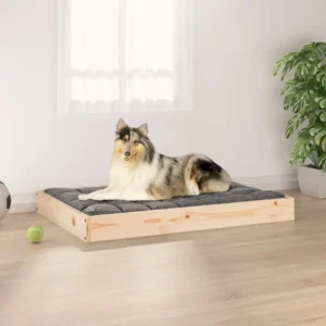 vidaXL Dog Bed 36"x25.2"x3.5" Solid Wood Pine