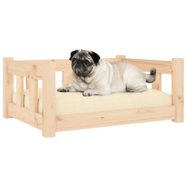 vidaXL Dog Bed 25.8"x19.9"x11" Solid Wood Pine - Image 3