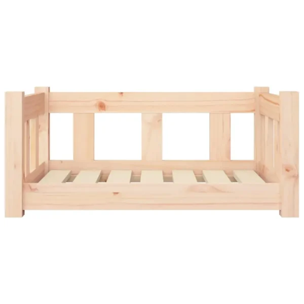 vidaXL Dog Bed 25.8"x19.9"x11" Solid Wood Pine - Image 4