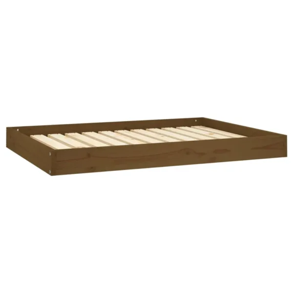 vidaXL Dog Bed Honey Brown 40"x29.1"x3.5" Solid Wood Pine - Image 2