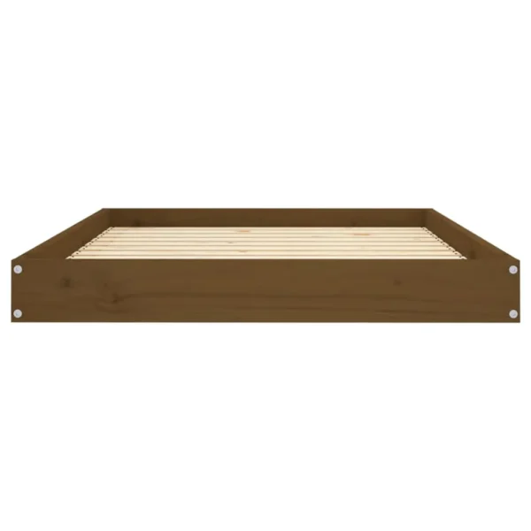 vidaXL Dog Bed Honey Brown 40"x29.1"x3.5" Solid Wood Pine - Image 4