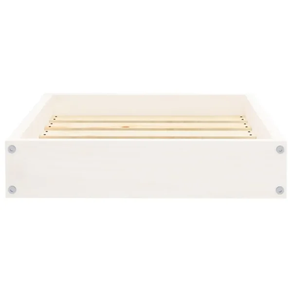 vidaXL Dog Bed White 20.3"x17.3"x3.5" Solid Wood Pine - Image 4