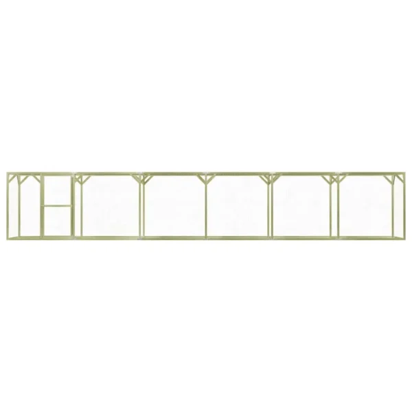 vidaXL Chicken Cage 29.5'x4.9'x4.9' Steel - Image 2